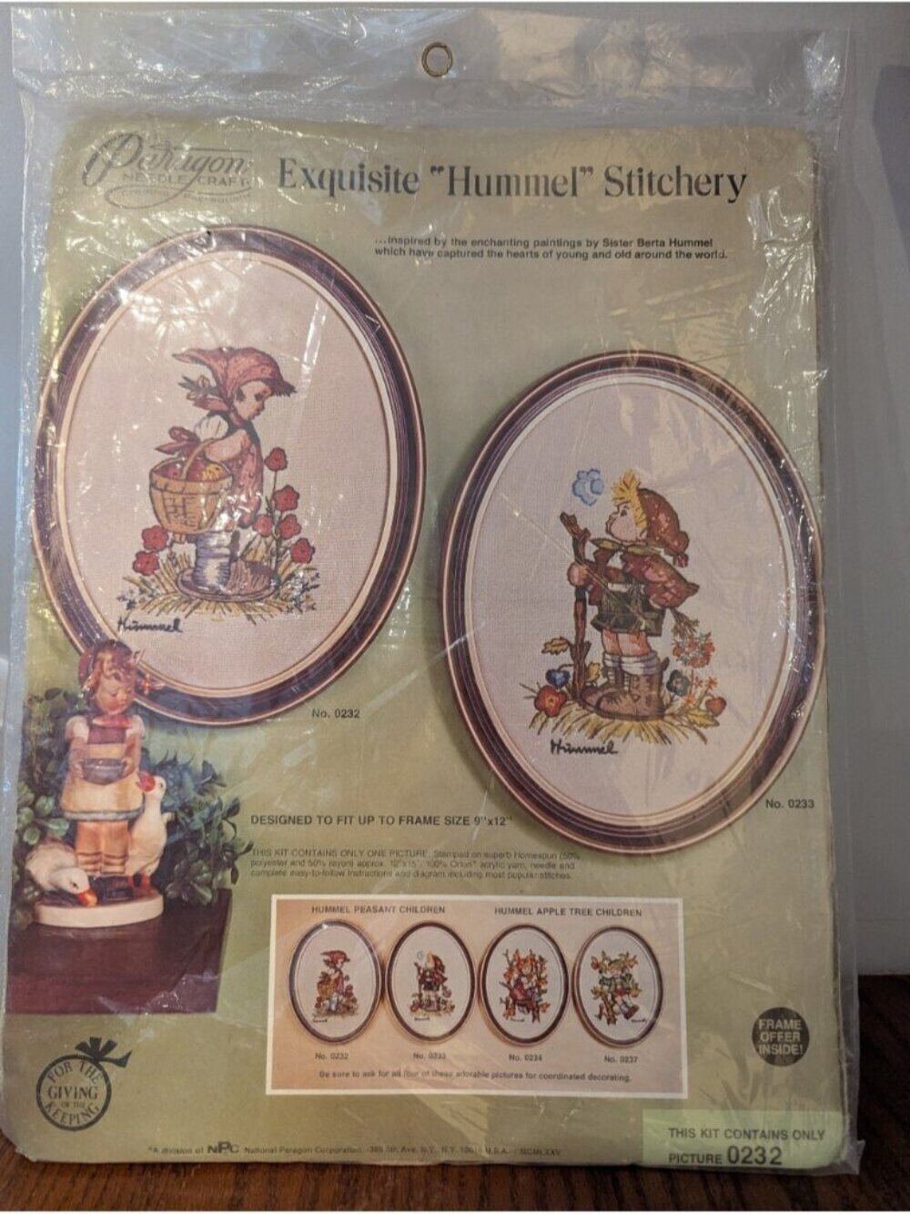 Paragon Exquisite Hummel Stitchery Cross Stitch Kit 0232 1975 Peasant Girl New